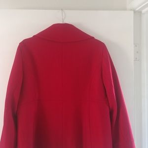 Michael Michael Kors Red Pea Coat